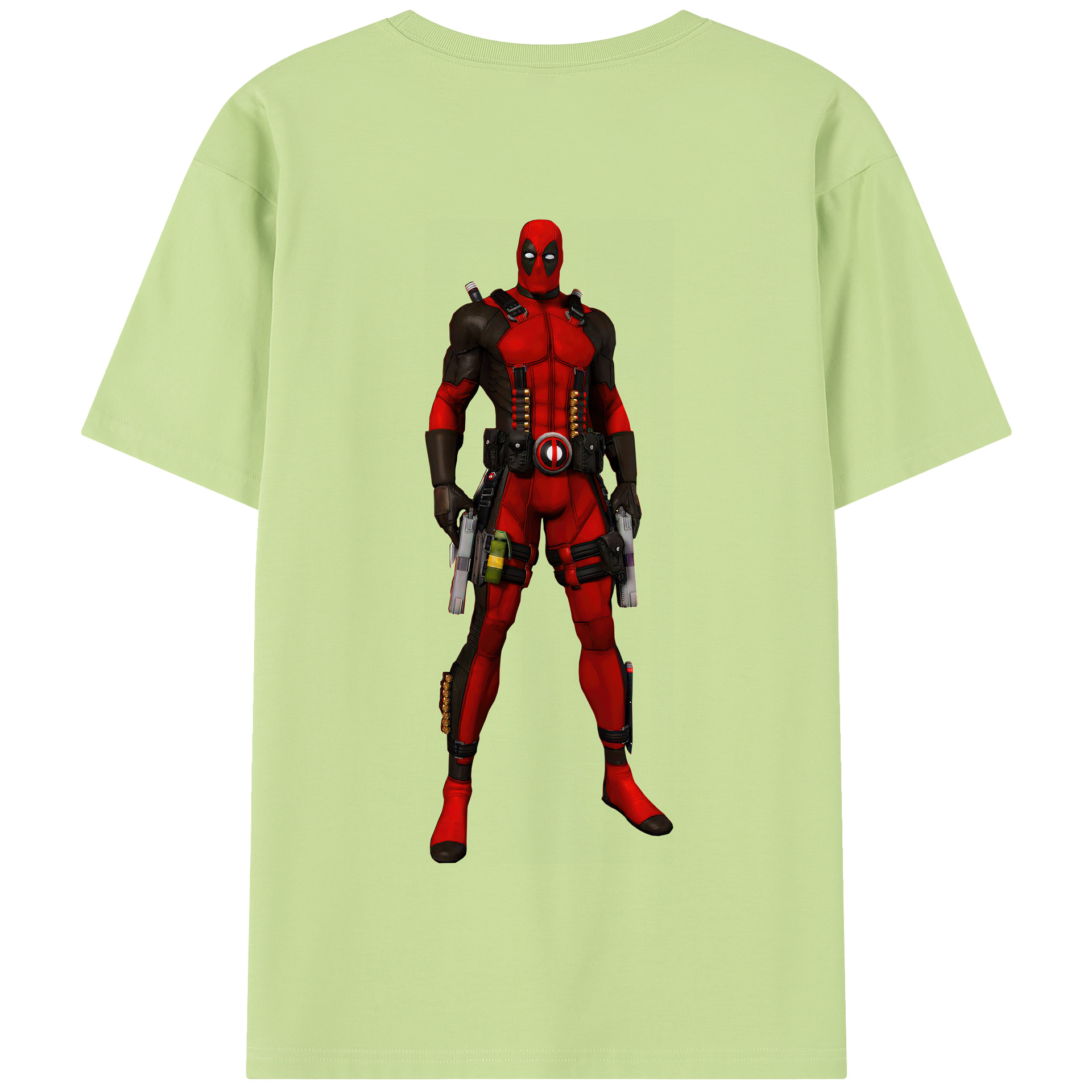 （画像用） Deadpool デッドプール 綿100％半袖Tシャツ（背面プリント）